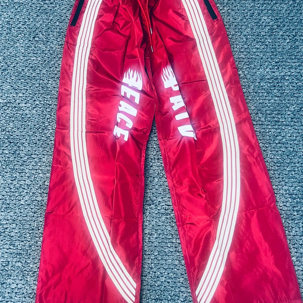Red Kids Pajamas with Peace Print